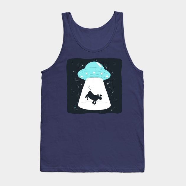 UFO Cow Tee Tank Top by IrinaEA